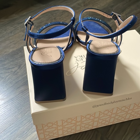 Badgley Mischka jewel navy, formal sparkly shoes - Picture 3 of 8